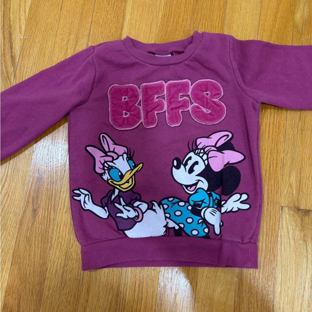 Kids BFFs Minnie & Daisy Graphic Sweatshirt - Purple